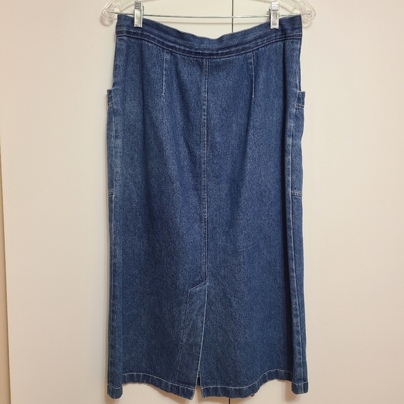 Size 14 Vintage Denim midi skirt - Picture 4 of 9